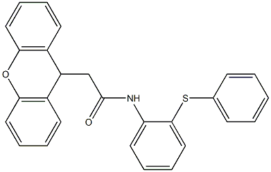 N-(2-phenylsulfanylphenyl)-2-(9H-xanthen-9-yl)acetamide Struktur