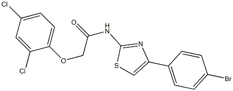 N-[4-(4-bromophenyl)-1,3-thiazol-2-yl]-2-(2,4-dichlorophenoxy)acetamide Struktur