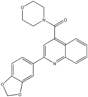 [2-(1,3-benzodioxol-5-yl)quinolin-4-yl]-morpholin-4-ylmethanone Struktur