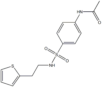 N-[4-(2-thiophen-2-ylethylsulfamoyl)phenyl]acetamide Struktur