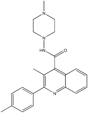 3-methyl-2-(4-methylphenyl)-N-(4-methylpiperazin-1-yl)quinoline-4-carboxamide Struktur