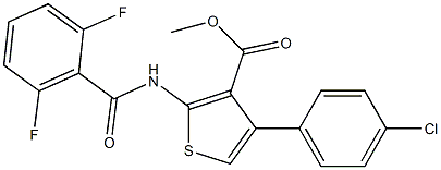 methyl 4-(4-chlorophenyl)-2-[(2,6-difluorobenzoyl)amino]thiophene-3-carboxylate Struktur