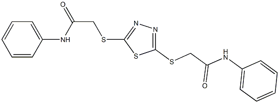 2-[[5-(2-anilino-2-oxoethyl)sulfanyl-1,3,4-thiadiazol-2-yl]sulfanyl]-N-phenylacetamide Struktur