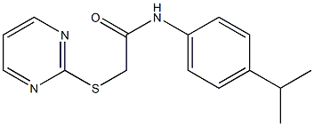 N-(4-propan-2-ylphenyl)-2-pyrimidin-2-ylsulfanylacetamide Struktur