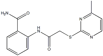 2-[[2-(4-methylpyrimidin-2-yl)sulfanylacetyl]amino]benzamide Struktur