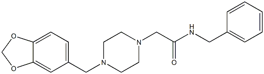 2-[4-(1,3-benzodioxol-5-ylmethyl)piperazin-1-yl]-N-benzylacetamide Struktur