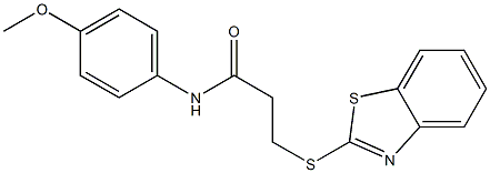 3-(1,3-benzothiazol-2-ylsulfanyl)-N-(4-methoxyphenyl)propanamide Struktur