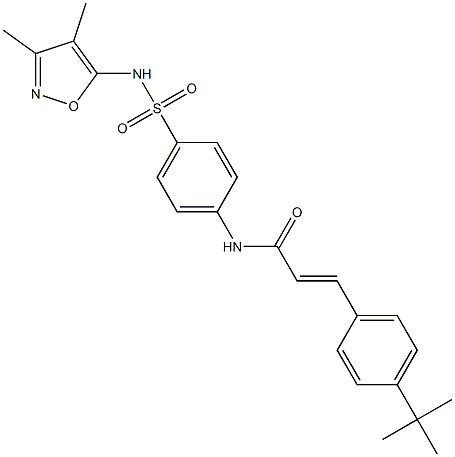 (E)-3-(4-tert-butylphenyl)-N-[4-[(3,4-dimethyl-1,2-oxazol-5-yl)sulfamoyl]phenyl]prop-2-enamide Struktur