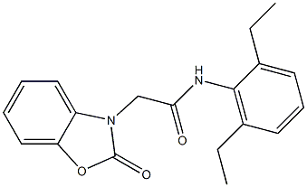 N-(2,6-diethylphenyl)-2-(2-oxo-1,3-benzoxazol-3-yl)acetamide Struktur