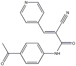 (E)-N-(4-acetylphenyl)-2-cyano-3-pyridin-4-ylprop-2-enamide Struktur