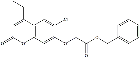 benzyl 2-(6-chloro-4-ethyl-2-oxochromen-7-yl)oxyacetate Struktur