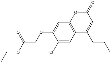 ethyl 2-(6-chloro-2-oxo-4-propylchromen-7-yl)oxyacetate Struktur