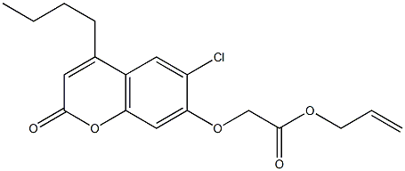 prop-2-enyl 2-(4-butyl-6-chloro-2-oxochromen-7-yl)oxyacetate Struktur