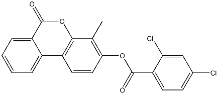 (4-methyl-6-oxobenzo[c]chromen-3-yl) 2,4-dichlorobenzoate Struktur