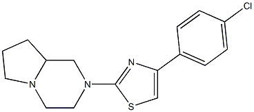 2-(3,4,6,7,8,8a-hexahydro-1H-pyrrolo[1,2-a]pyrazin-2-yl)-4-(4-chlorophenyl)-1,3-thiazole Struktur