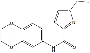 N-(2,3-dihydro-1,4-benzodioxin-6-yl)-1-ethylpyrazole-3-carboxamide Struktur