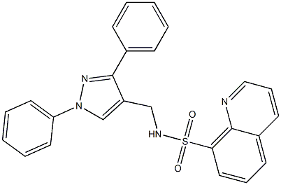 N-[(1,3-diphenylpyrazol-4-yl)methyl]quinoline-8-sulfonamide Struktur