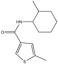 5-methyl-N-(2-methylcyclohexyl)thiophene-3-carboxamide Struktur