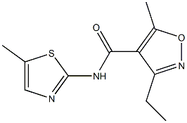 3-ethyl-5-methyl-N-(5-methyl-1,3-thiazol-2-yl)-1,2-oxazole-4-carboxamide Struktur