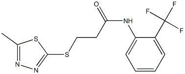 3-[(5-methyl-1,3,4-thiadiazol-2-yl)sulfanyl]-N-[2-(trifluoromethyl)phenyl]propanamide Struktur