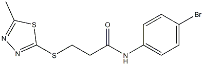 N-(4-bromophenyl)-3-[(5-methyl-1,3,4-thiadiazol-2-yl)sulfanyl]propanamide Struktur