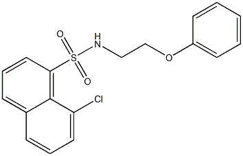 8-chloro-N-(2-phenoxyethyl)naphthalene-1-sulfonamide Struktur