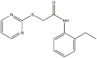 N-(2-ethylphenyl)-2-pyrimidin-2-ylsulfanylacetamide Struktur