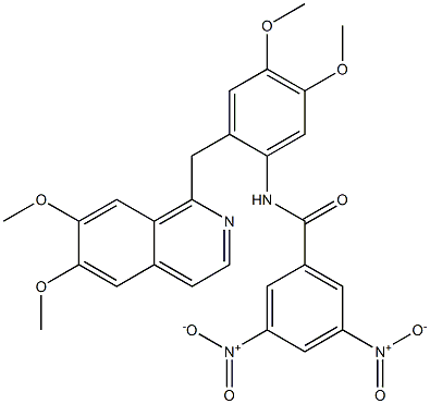 N-[2-[(6,7-dimethoxyisoquinolin-1-yl)methyl]-4,5-dimethoxyphenyl]-3,5-dinitrobenzamide Structure