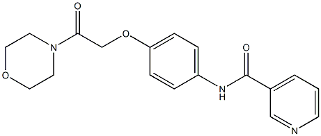 N-[4-(2-morpholin-4-yl-2-oxoethoxy)phenyl]pyridine-3-carboxamide Struktur