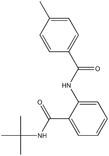 N-tert-butyl-2-[(4-methylbenzoyl)amino]benzamide Struktur