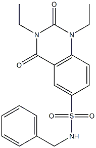 N-benzyl-1,3-diethyl-2,4-dioxoquinazoline-6-sulfonamide Struktur