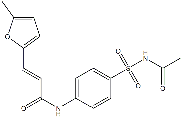 (E)-N-[4-(acetylsulfamoyl)phenyl]-3-(5-methylfuran-2-yl)prop-2-enamide Struktur