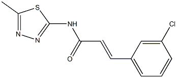 (E)-3-(3-chlorophenyl)-N-(5-methyl-1,3,4-thiadiazol-2-yl)prop-2-enamide Struktur