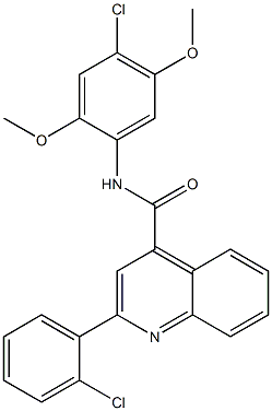 N-(4-chloro-2,5-dimethoxyphenyl)-2-(2-chlorophenyl)quinoline-4-carboxamide Struktur