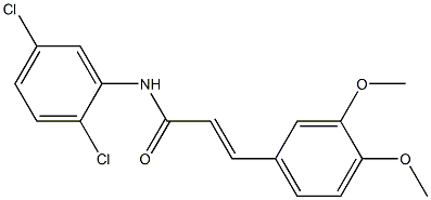 (E)-N-(2,5-dichlorophenyl)-3-(3,4-dimethoxyphenyl)prop-2-enamide Struktur