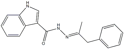 N-[(E)-1-phenylpropan-2-ylideneamino]-1H-indole-3-carboxamide Struktur