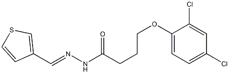 4-(2,4-dichlorophenoxy)-N-[(E)-thiophen-3-ylmethylideneamino]butanamide Struktur