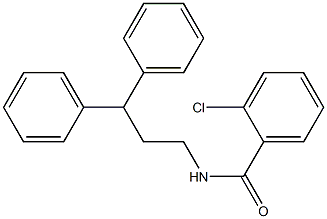 2-chloro-N-(3,3-diphenylpropyl)benzamide Struktur