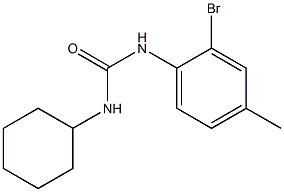 1-(2-bromo-4-methylphenyl)-3-cyclohexylurea Struktur