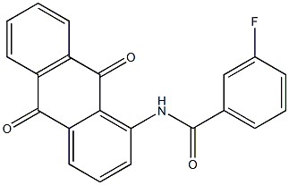 N-(9,10-dioxoanthracen-1-yl)-3-fluorobenzamide Struktur