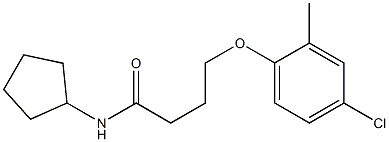 4-(4-chloro-2-methylphenoxy)-N-cyclopentylbutanamide Struktur