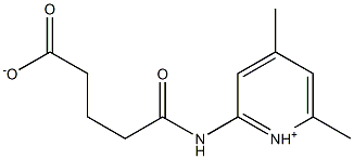 5-[(4,6-dimethylpyridin-1-ium-2-yl)amino]-5-oxopentanoate Struktur