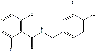 2,6-dichloro-N-[(3,4-dichlorophenyl)methyl]benzamide Struktur