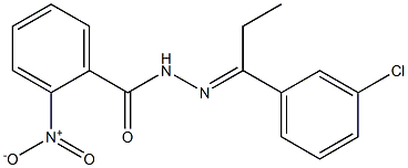 N-[(E)-1-(3-chlorophenyl)propylideneamino]-2-nitrobenzamide Struktur