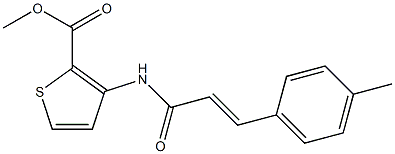 methyl 3-[[(E)-3-(4-methylphenyl)prop-2-enoyl]amino]thiophene-2-carboxylate Struktur