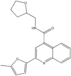 2-(5-methylfuran-2-yl)-N-(oxolan-2-ylmethyl)quinoline-4-carboxamide Struktur