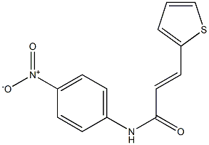 (E)-N-(4-nitrophenyl)-3-thiophen-2-ylprop-2-enamide Struktur