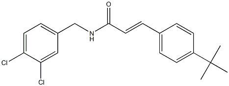 (E)-3-(4-tert-butylphenyl)-N-[(3,4-dichlorophenyl)methyl]prop-2-enamide Struktur