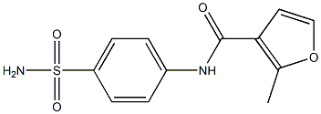 2-methyl-N-(4-sulfamoylphenyl)furan-3-carboxamide Struktur