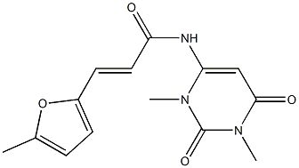 (E)-N-(1,3-dimethyl-2,6-dioxopyrimidin-4-yl)-3-(5-methylfuran-2-yl)prop-2-enamide Struktur